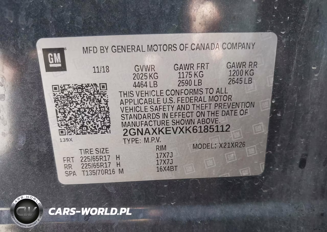 2019 Chevrolet Equinox Lt VIN:2GNAXKEVXK6185112 - 9