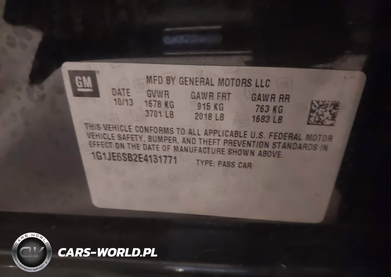 2014 Chevrolet Sonic Ltz Auto VIN:1G1JE6SB2E4131771 - 9