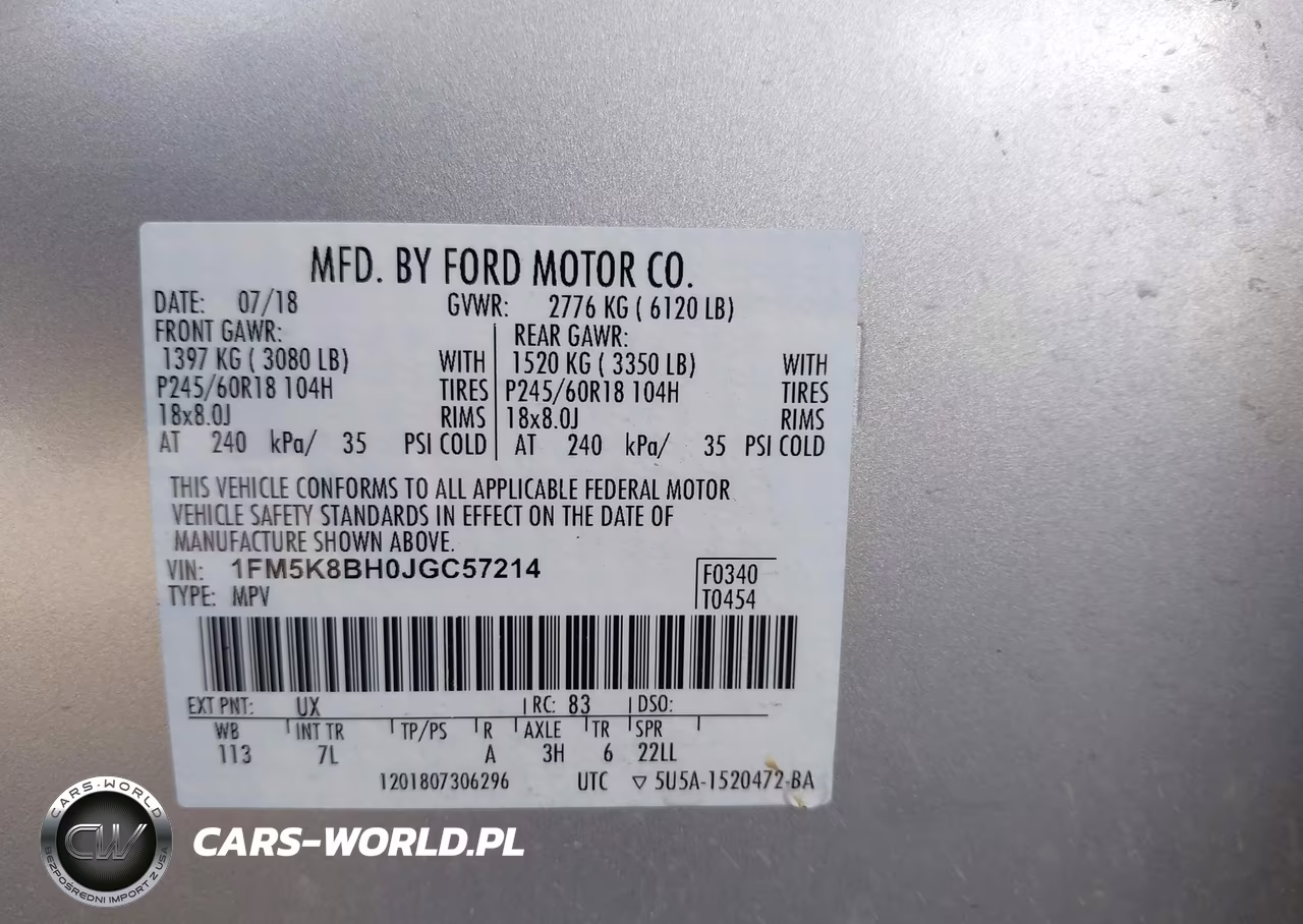 2018 Ford Explorer VIN:1FM5K8BH0JGC57214 - 9