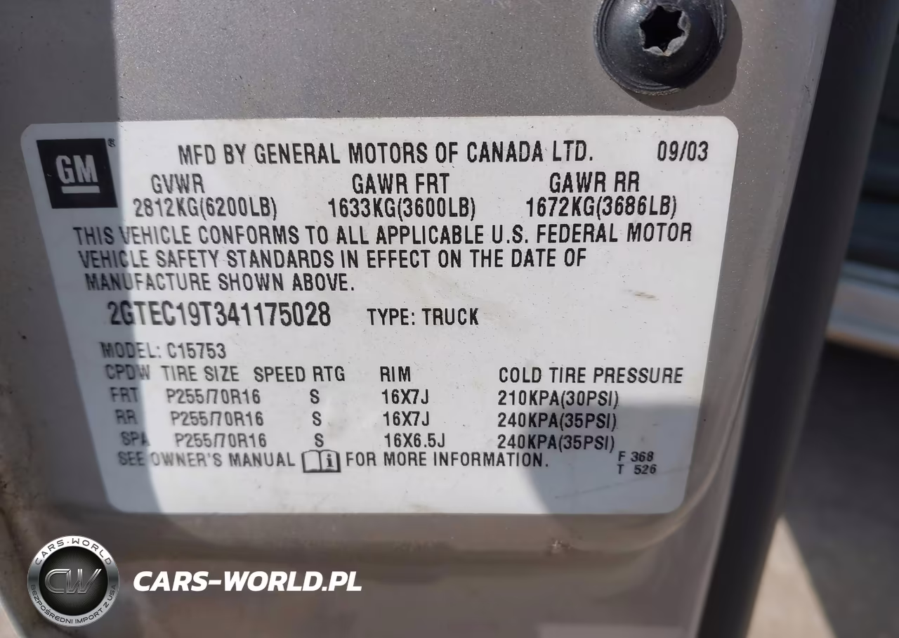 2004 GMC Sierra 1500 Sle VIN:2GTEC19T341175028 - 9