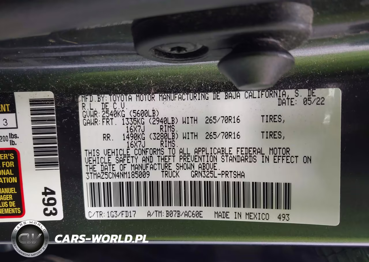2022 Toyota Tacoma Trd Off Road VIN:3TMAZ5CN4NM185009 - 9