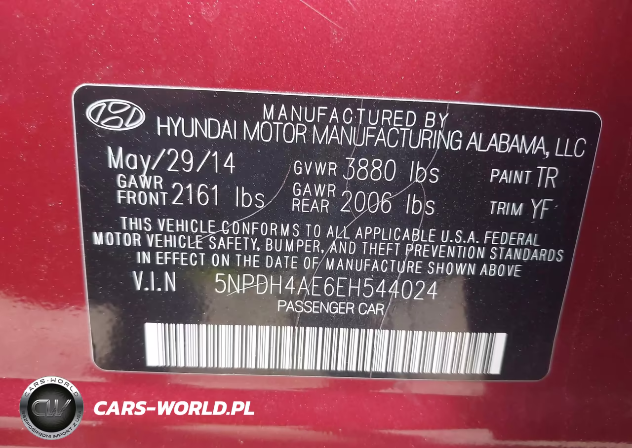 2014 Hyundai Elantra Se VIN:5NPDH4AE6EH544024 - 9