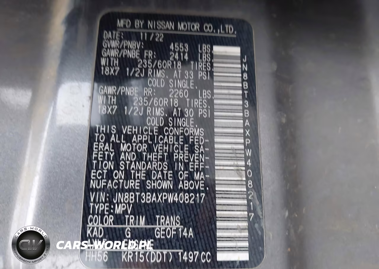 2023 Nissan Rogue Sv Fwd VIN:JN8BT3BAXPW408217 - 9