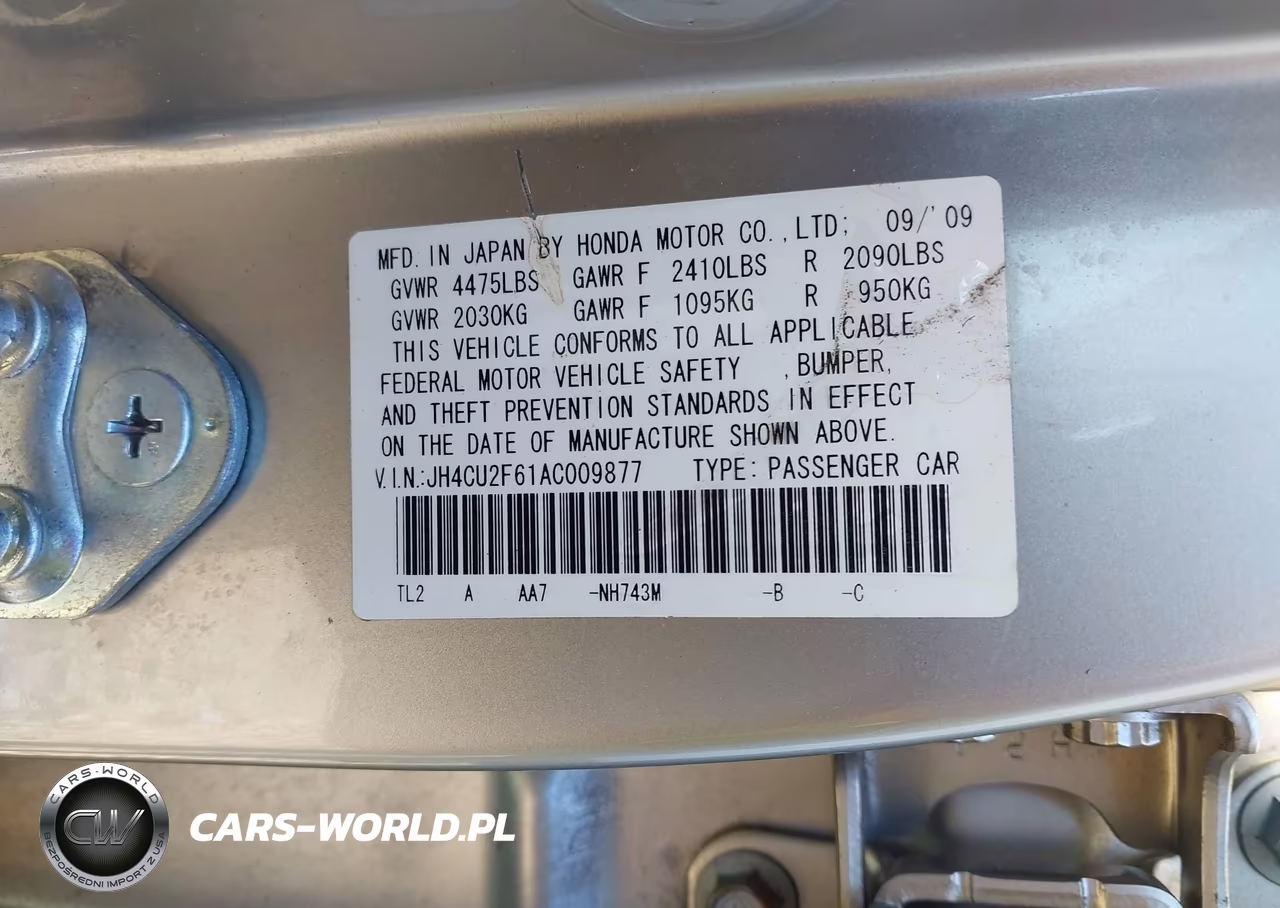 2010 Acura Tsx 2.4 VIN:JH4CU2F61AC009877 - 9