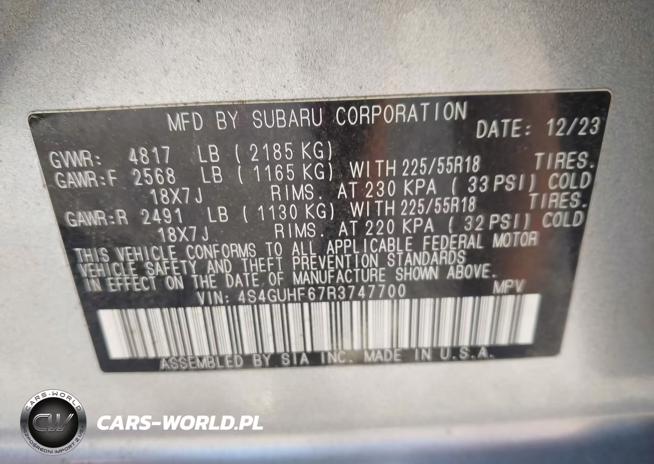 2024 Subaru Crosstrek Sport VIN:4S4GUHF67R3747700 - 9