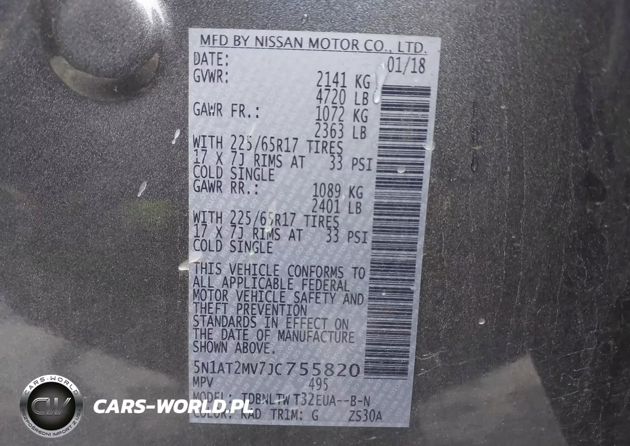2018 Nissan Rogue Sv VIN:5N1AT2MV7JC755820 - 9