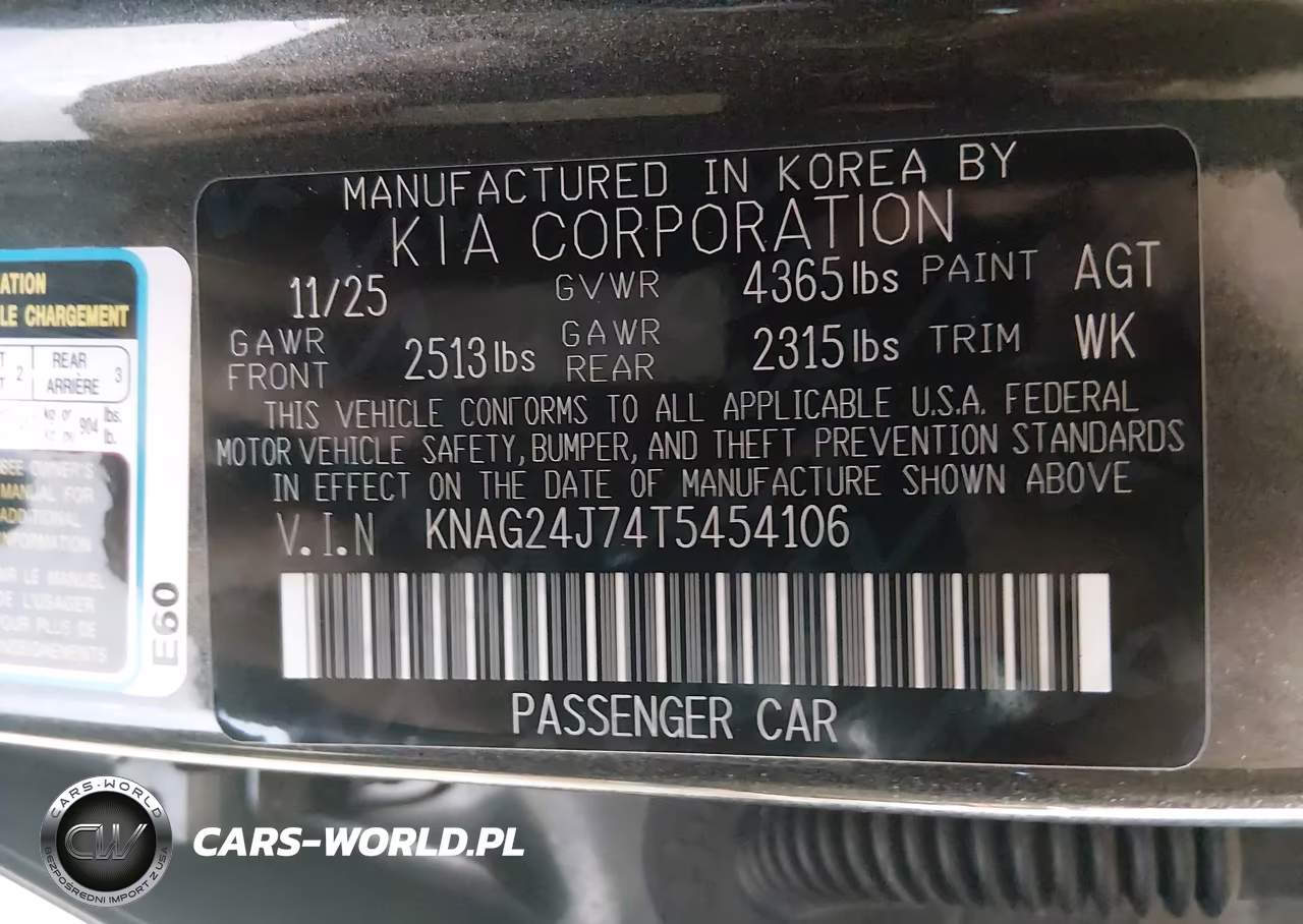 2026 Kia K5 Lxs Fwd VIN:KNAG24J74T5454106 - 9