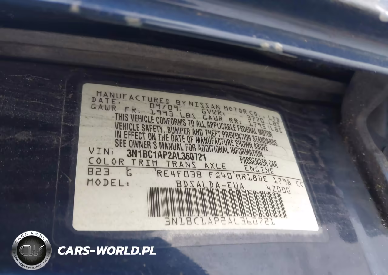 2010 Nissan Versa 1.8S VIN:3N1BC1AP2AL360721 - 9