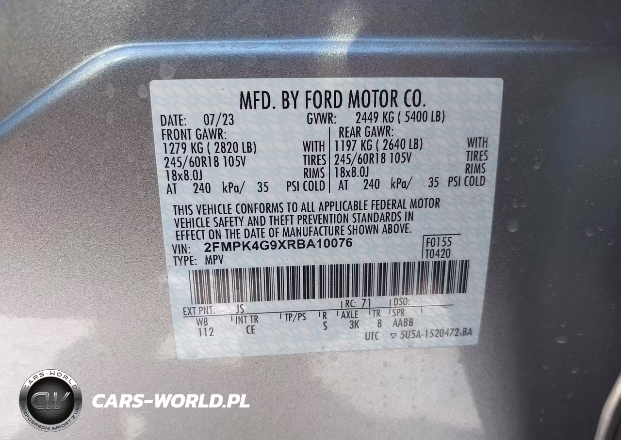 2024 Ford Edge Se VIN:2FMPK4G9XRBA10076 - 9