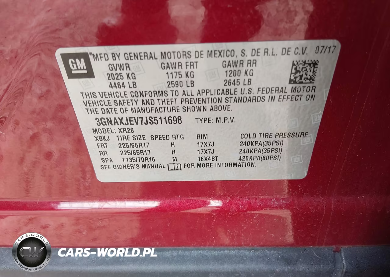 2018 Chevrolet Equinox Lt VIN:3GNAXJEV7JS511698 - 9