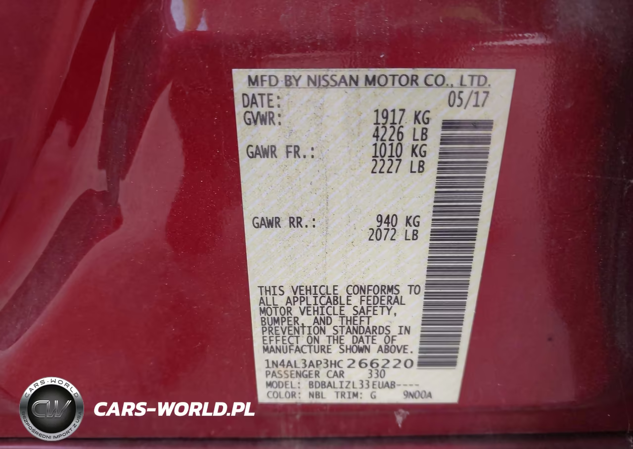 2017 Nissan Altima 2.5 Sv VIN:1N4AL3AP3HC266220 - 9