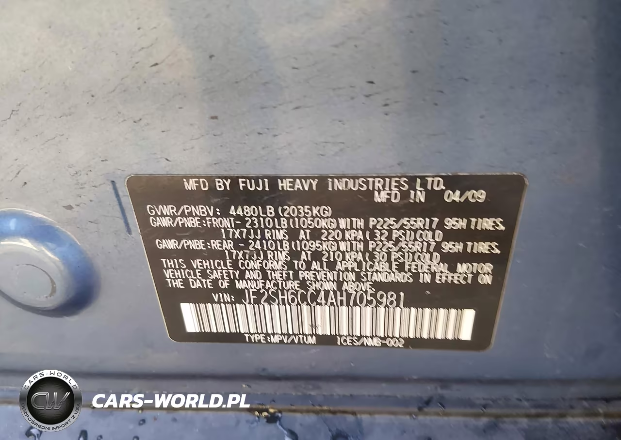 2010 Subaru Forester 2.5X Premium VIN:JF2SH6CC4AH705981 - 9