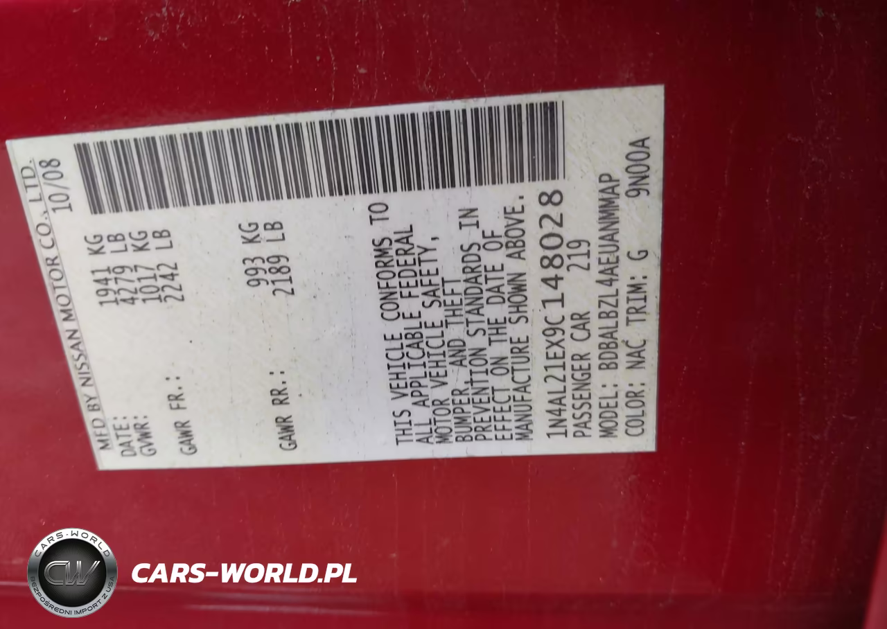 2009 Nissan Altima 2.5 S VIN:1N4AL21EX9C148028 - 9