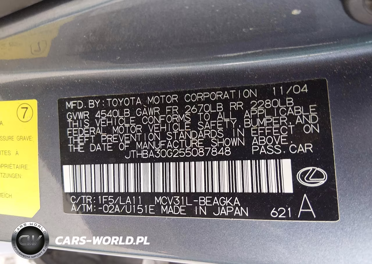 2005 Lexus Es 330 VIN:JTHBA30G255087848 - 9