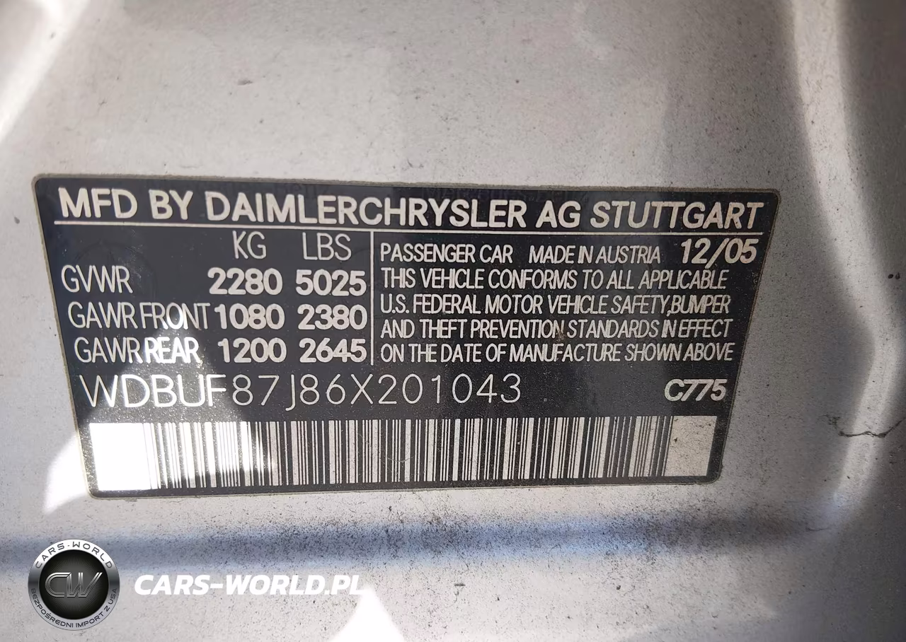 2006 Mercedes-Benz E 350 4Matic VIN:WDBUF87J86X201043 - 9