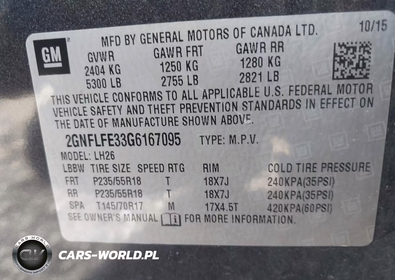 2016 Chevrolet Equinox Lt VIN:2GNFLFE33G6167095 - 9