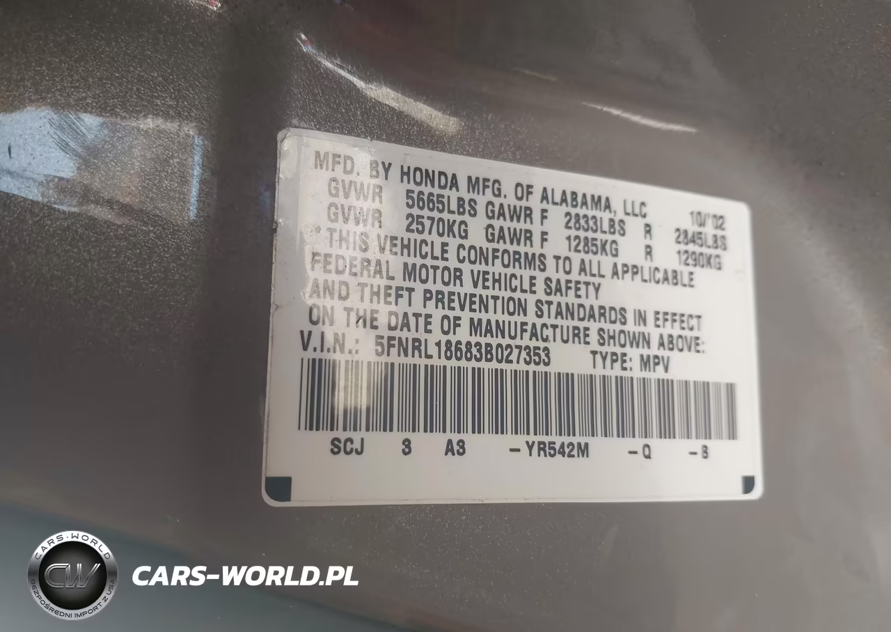 2003 Honda Odyssey Ex VIN:5FNRL18683B027353 - 9