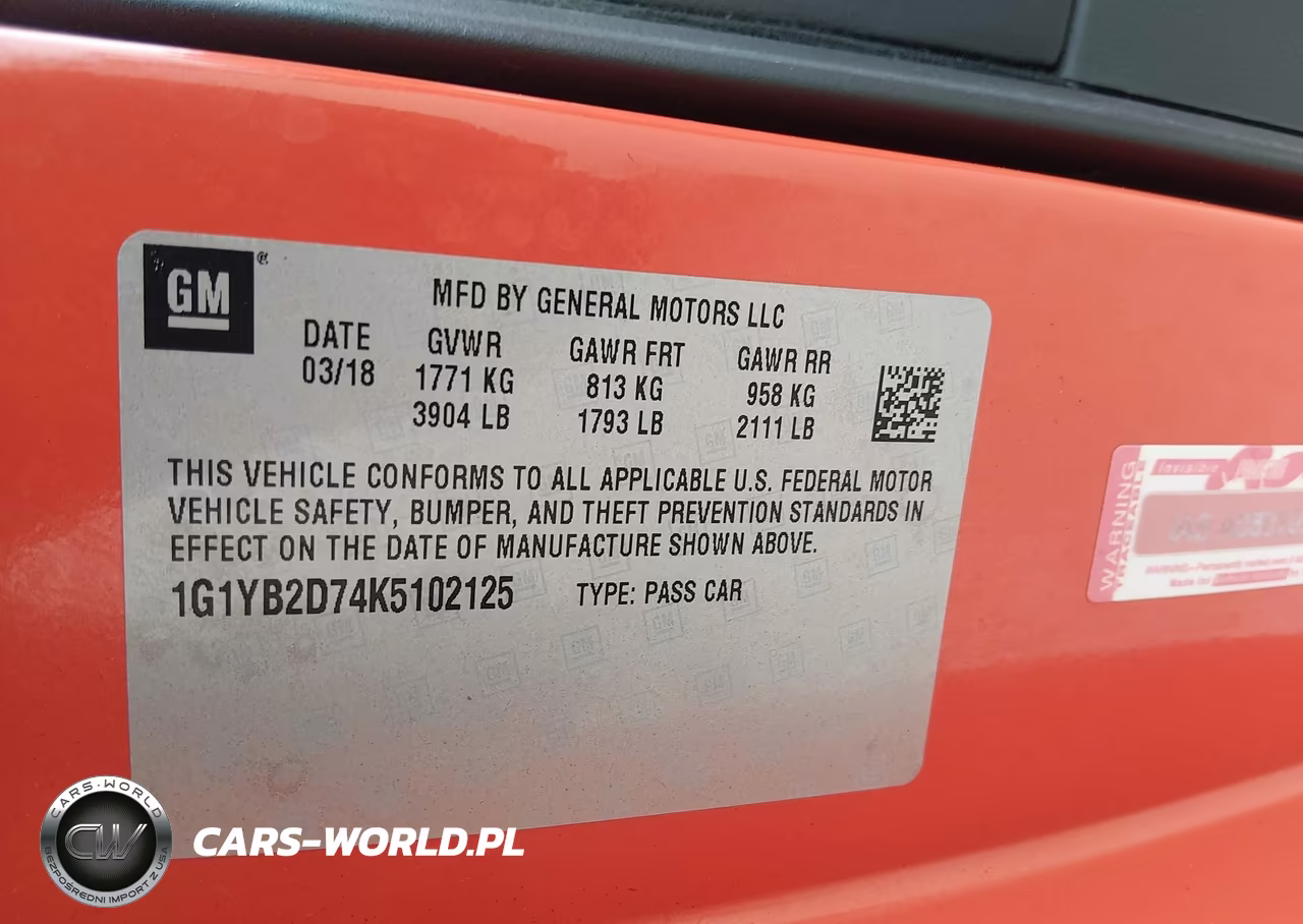 2019 CHEVROLET CORVETTE VIN:1G1YB2D74K5102125 - 9
