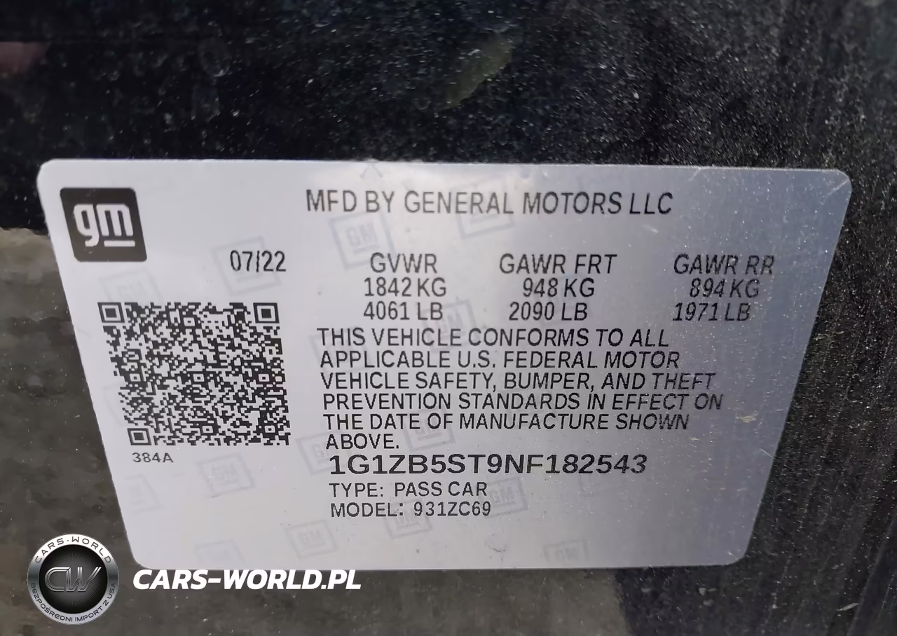 2022 Chevrolet Malibu Fwd Ls VIN:1G1ZB5ST9NF182543 - 9