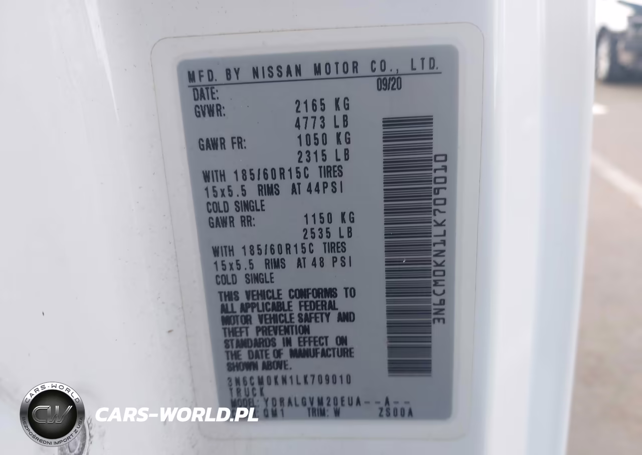 2020 Nissan Nv200 Cargo Sv Xtronic Cvt VIN:3N6CM0KN1LK709010 - 9