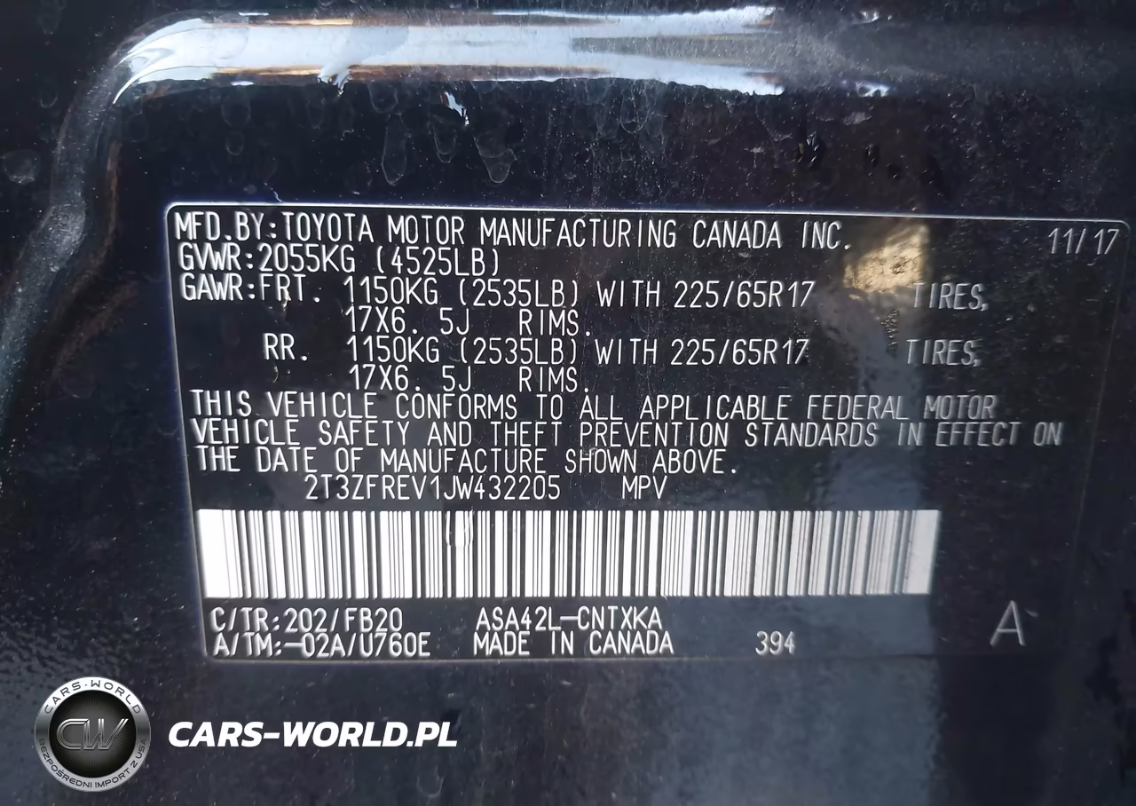 2018 Toyota Rav4 Le VIN:2T3ZFREV1JW432205 - 9