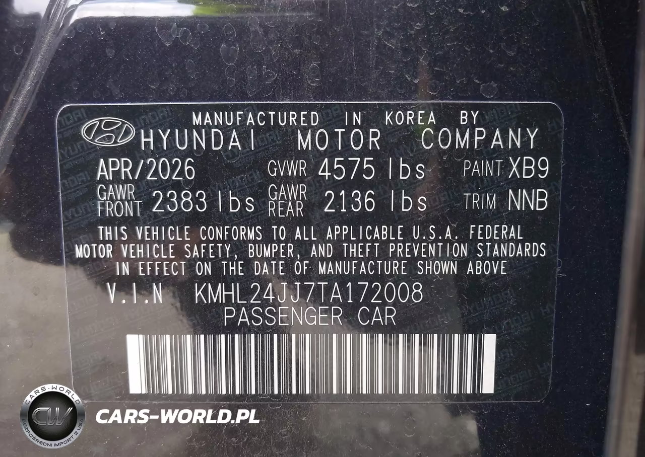 2026 Hyundai Sonata Hybrid Blue VIN:KMHL24JJ7TA172008 - 9
