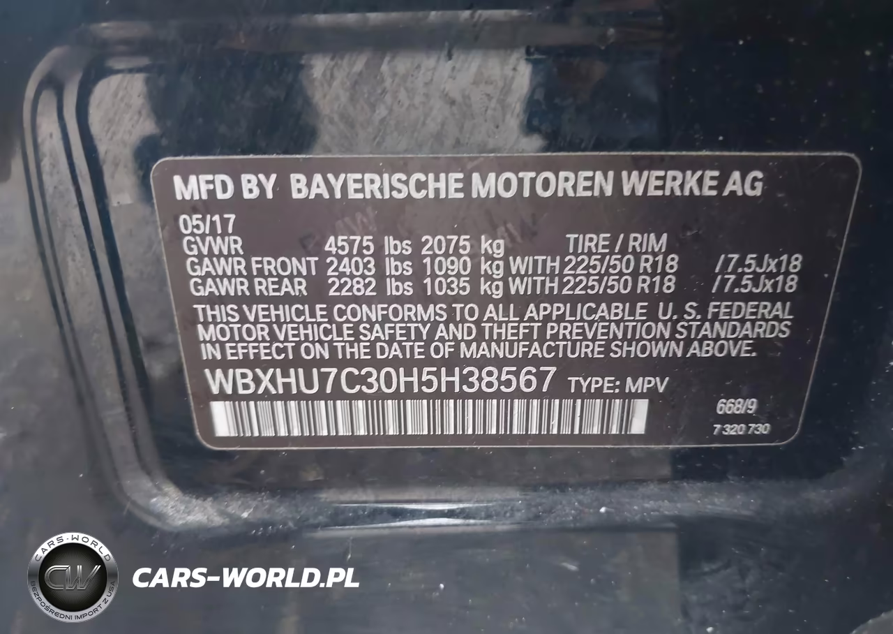 2017 BMW X1 Sdrive28I VIN:WBXHU7C30H5H38567 - 9