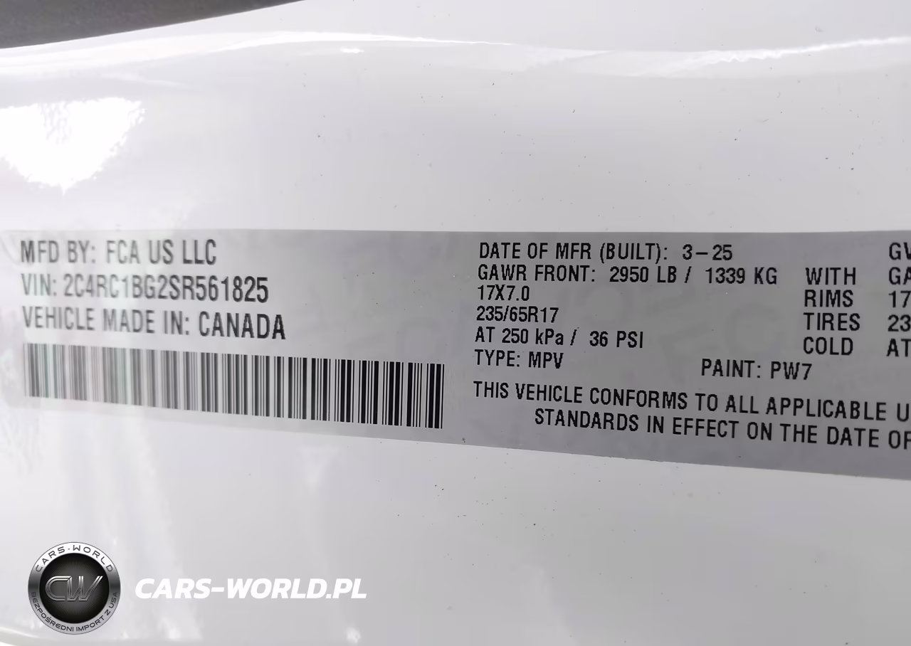 2025 Chrysler Pacifica Select VIN:2C4RC1BG2SR561825 - 9