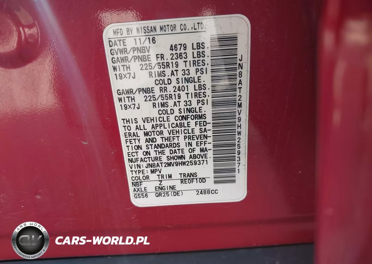 2017 Nissan Rogue Sl VIN:JN8AT2MV9HW259371 - 9