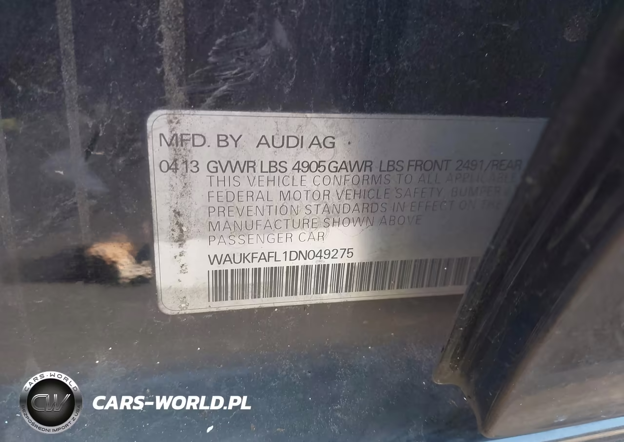 2013 Audi A4 2.0T Premium VIN:WAUKFAFL1DN049275 - 9