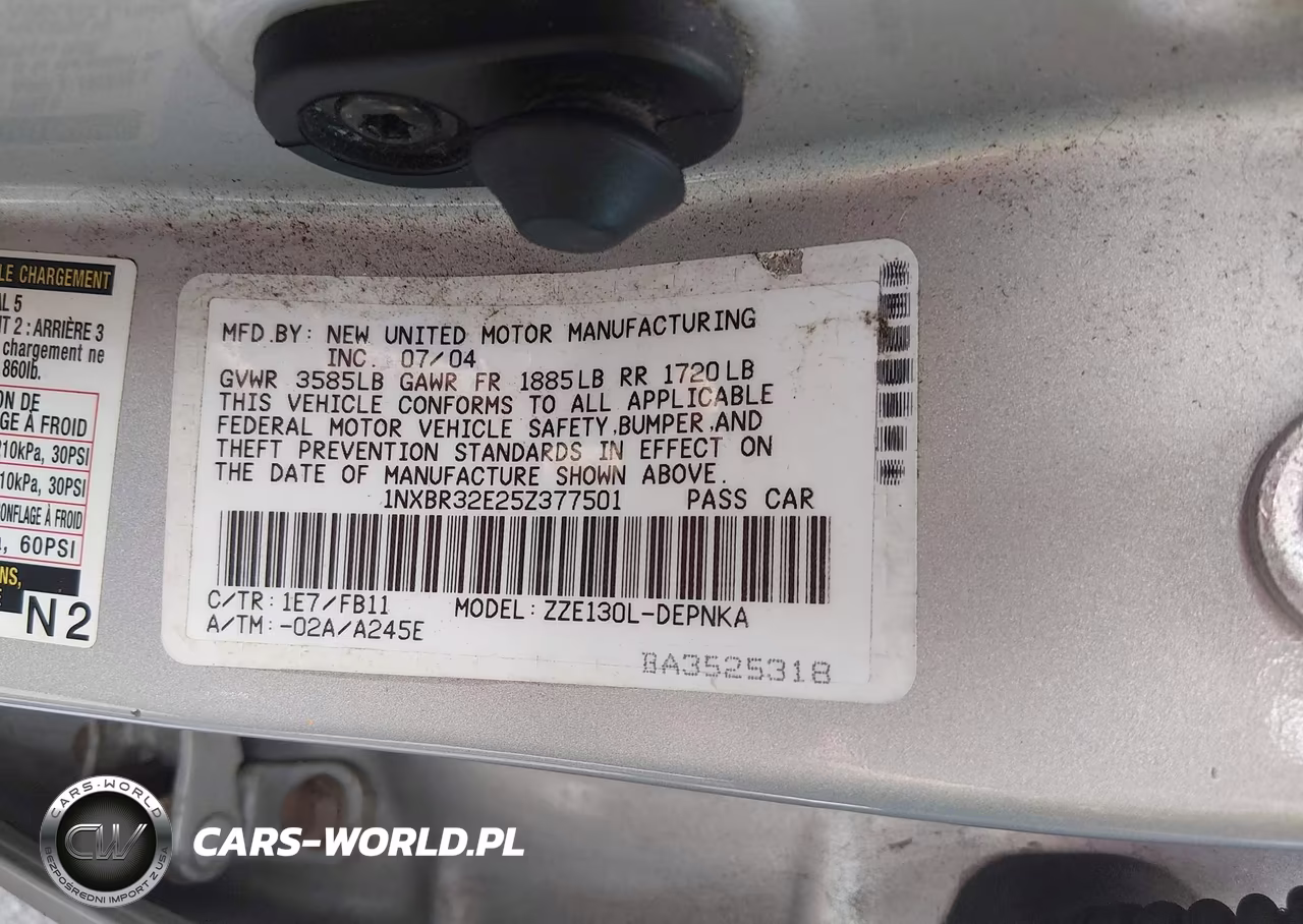2005 Toyota Corolla Le VIN:1NXBR32E25Z377501 - 9