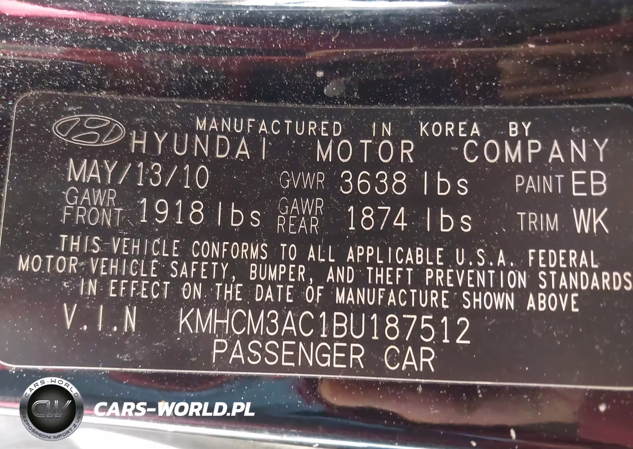 2011 Hyundai Accent Gs VIN:KMHCM3AC1BU187512 - 9