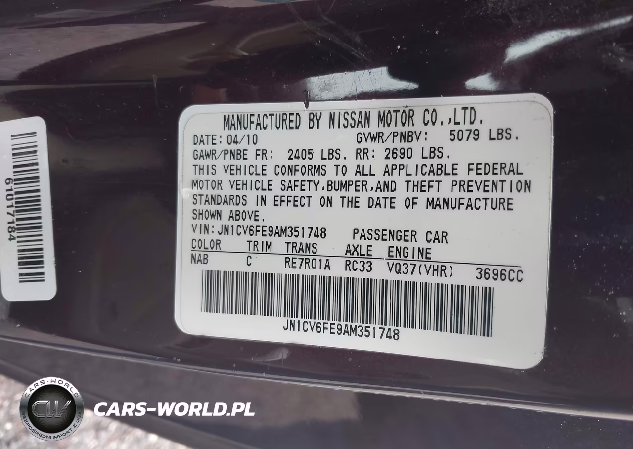 2010 Infiniti G37 VIN:JN1CV6FE9AM351748 - 9