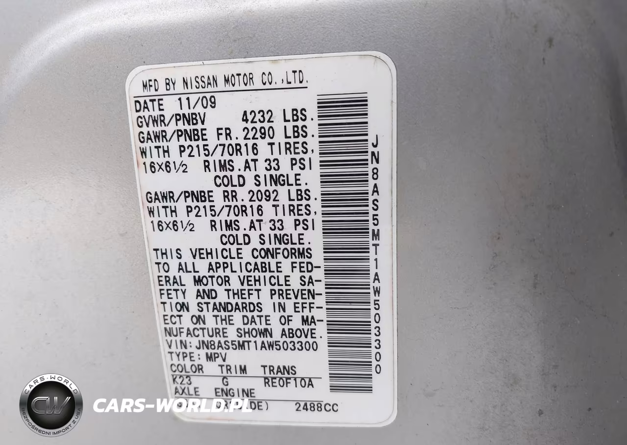 2010 Nissan Rogue S VIN:JN8AS5MT1AW503300 - 9