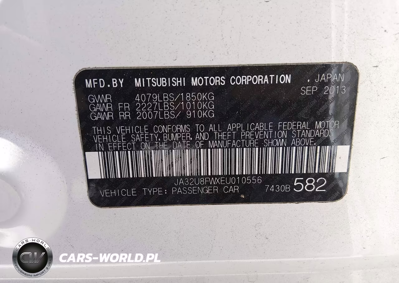2014 Mitsubishi Lancer Gt VIN:JA32U8FWXEU010556 - 9