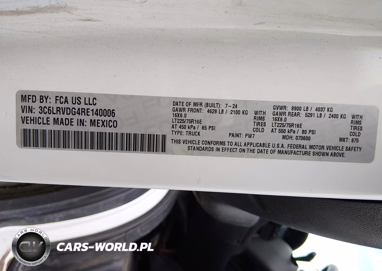 2024 Ram Promaster 2500 Tradesman High Roof 159 Wb W-Pass Seat VIN:3C6LRVDG4RE140006 - 9