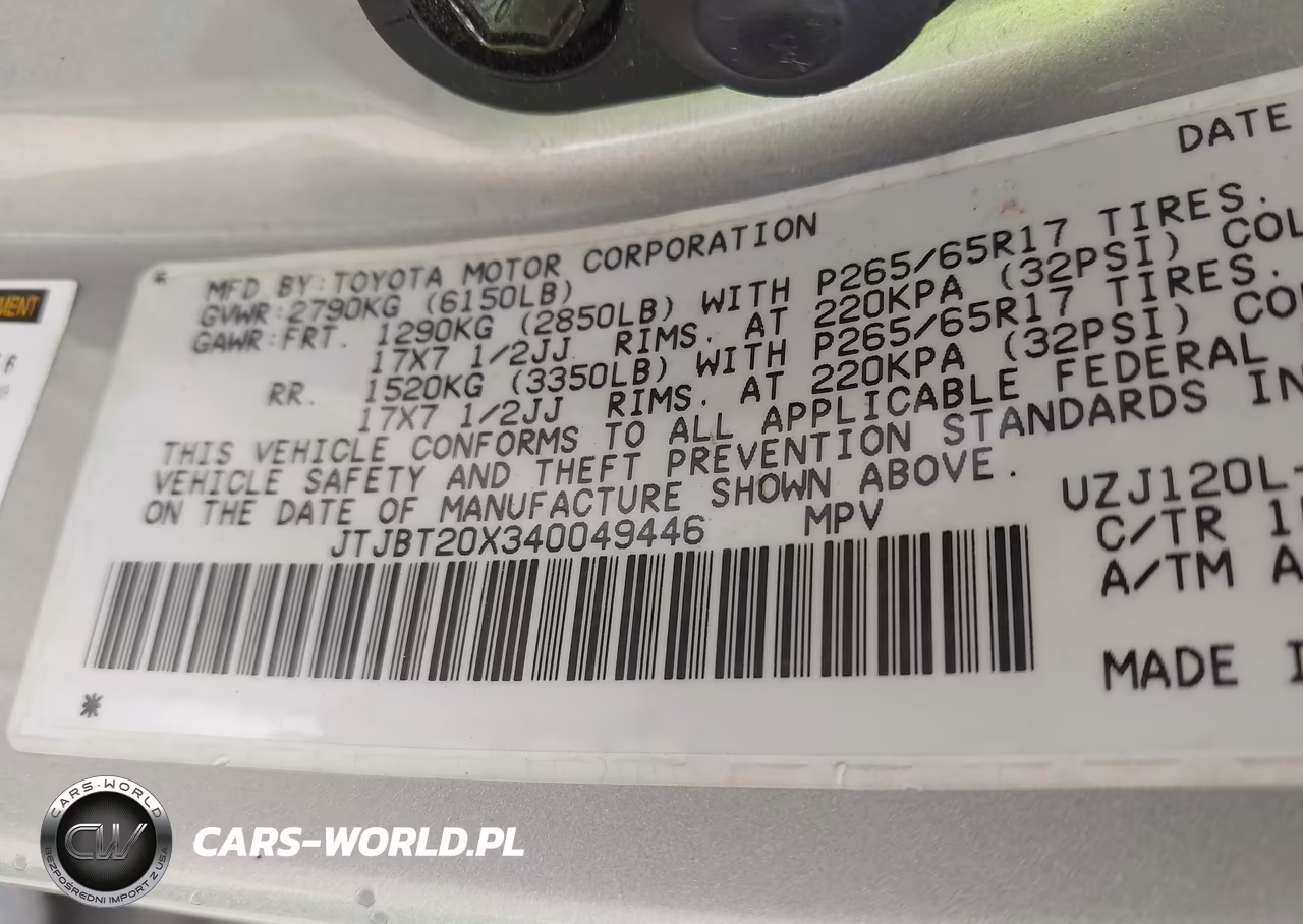 2004 Lexus Gx 470 VIN:JTJBT20X340049446 - 9