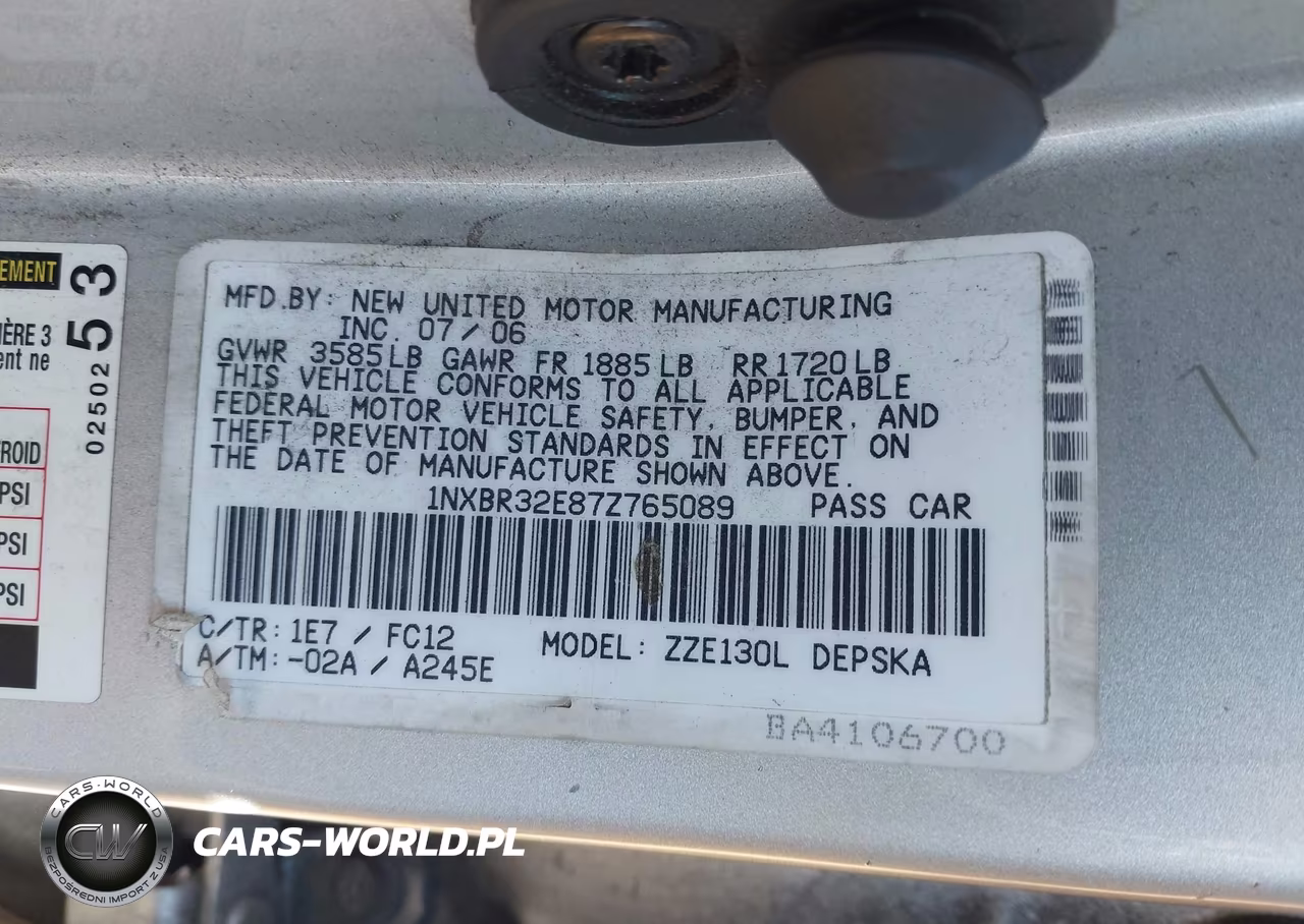 2007 Toyota Corolla S VIN:1NXBR32E87Z765089 - 9