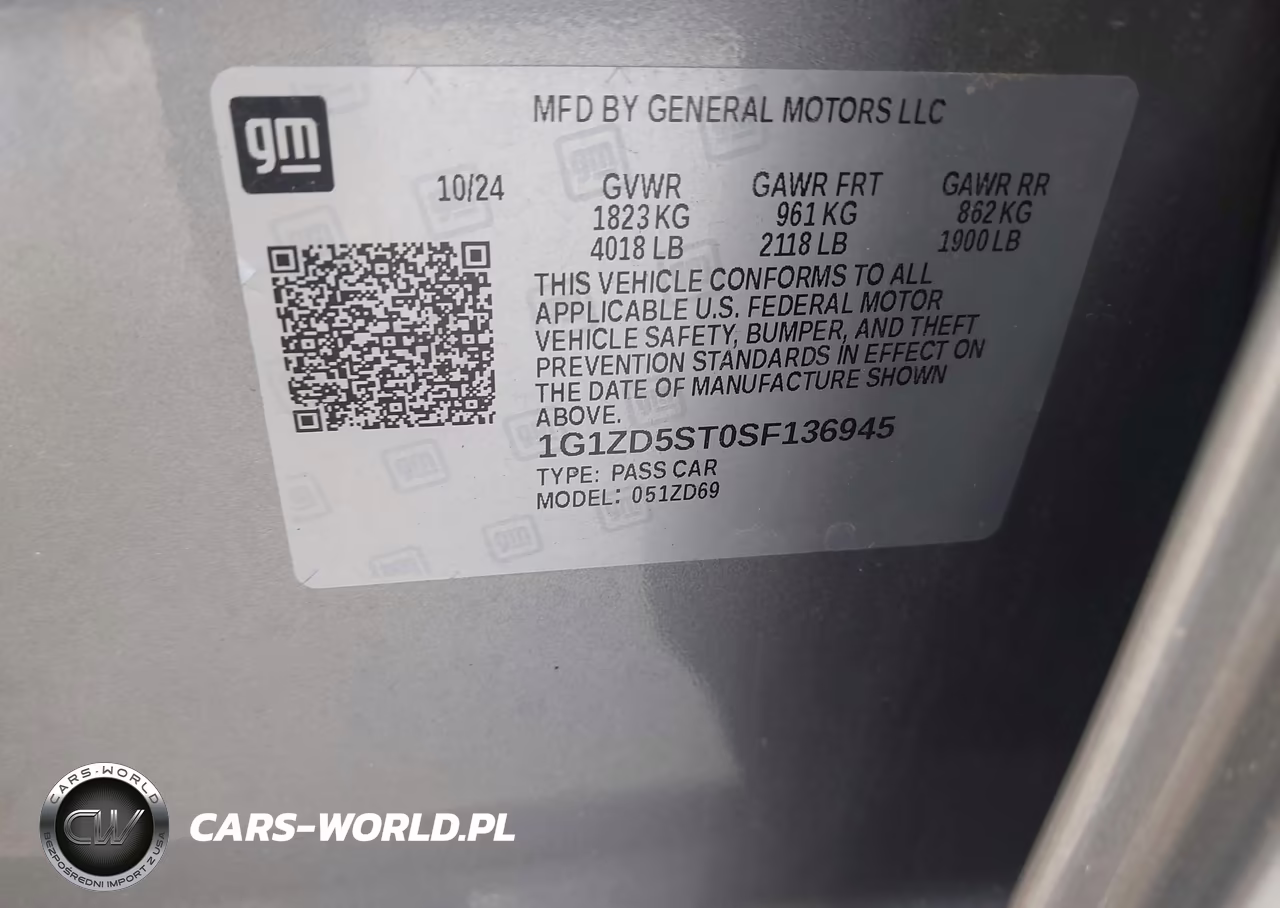 2025 Chevrolet Malibu Fwd 1Lt VIN:1G1ZD5ST0SF136945 - 9