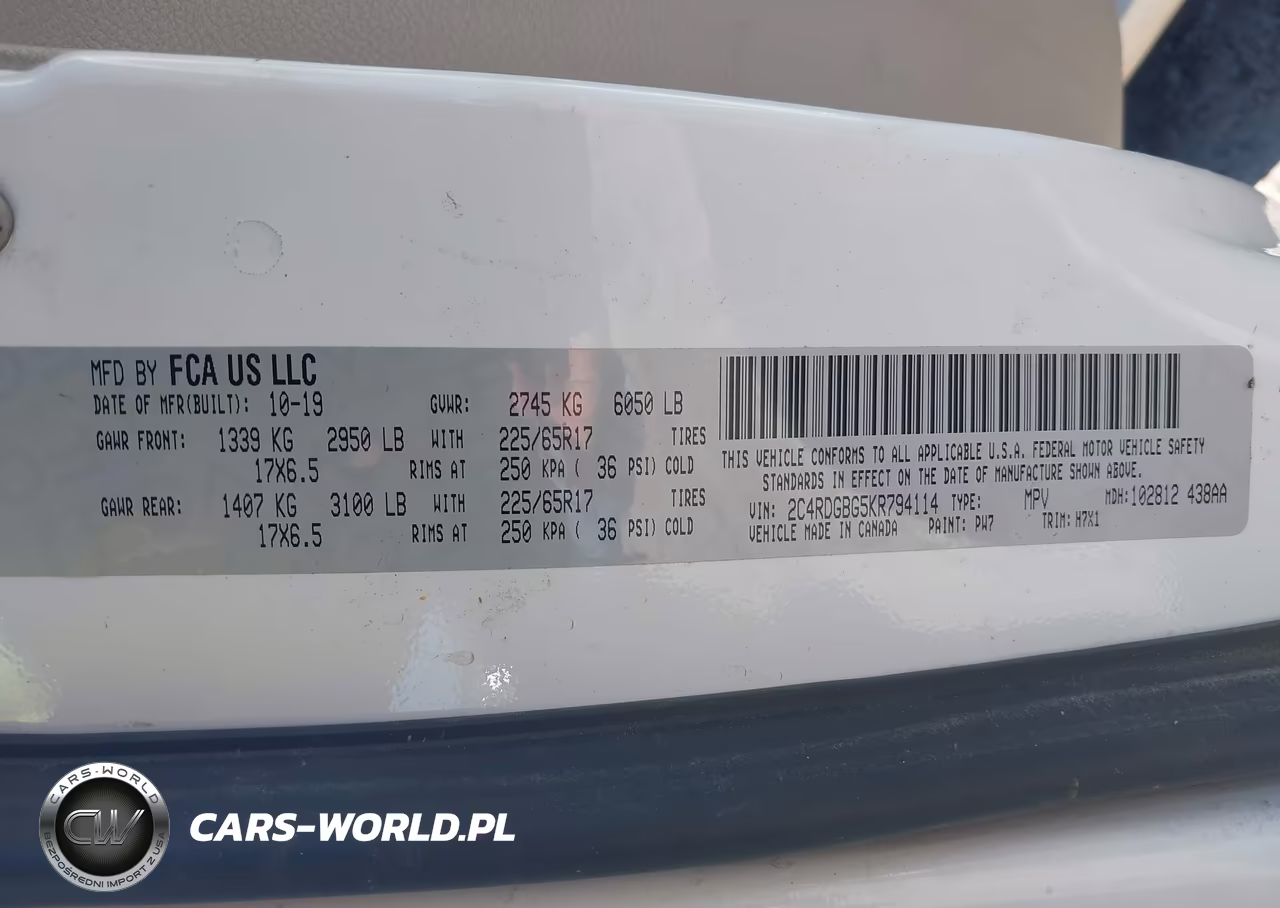 2019 Dodge Grand Caravan Se VIN:2C4RDGBG5KR794114 - 9