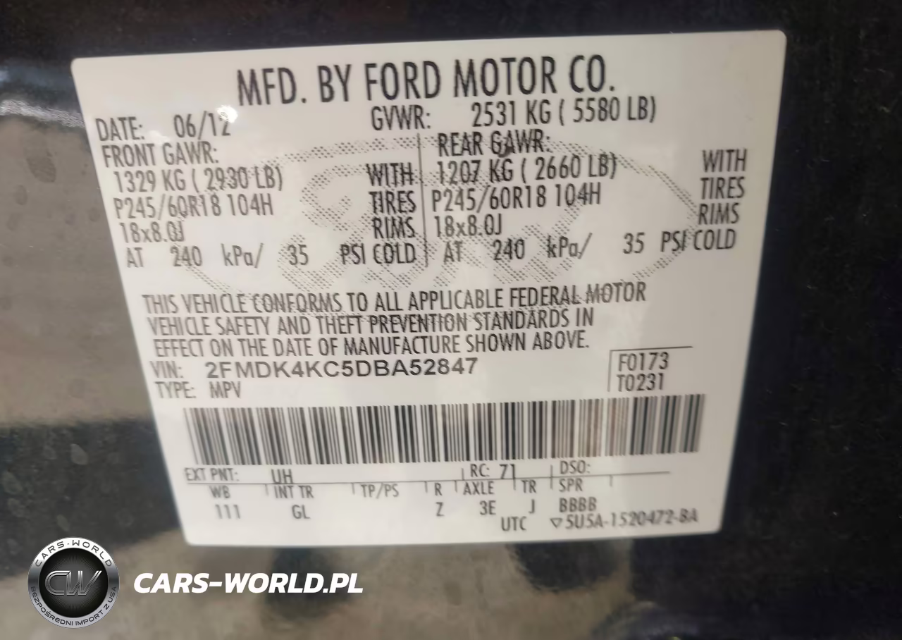 2013 Ford Edge Limited VIN:2FMDK4KC5DBA52847 - 9