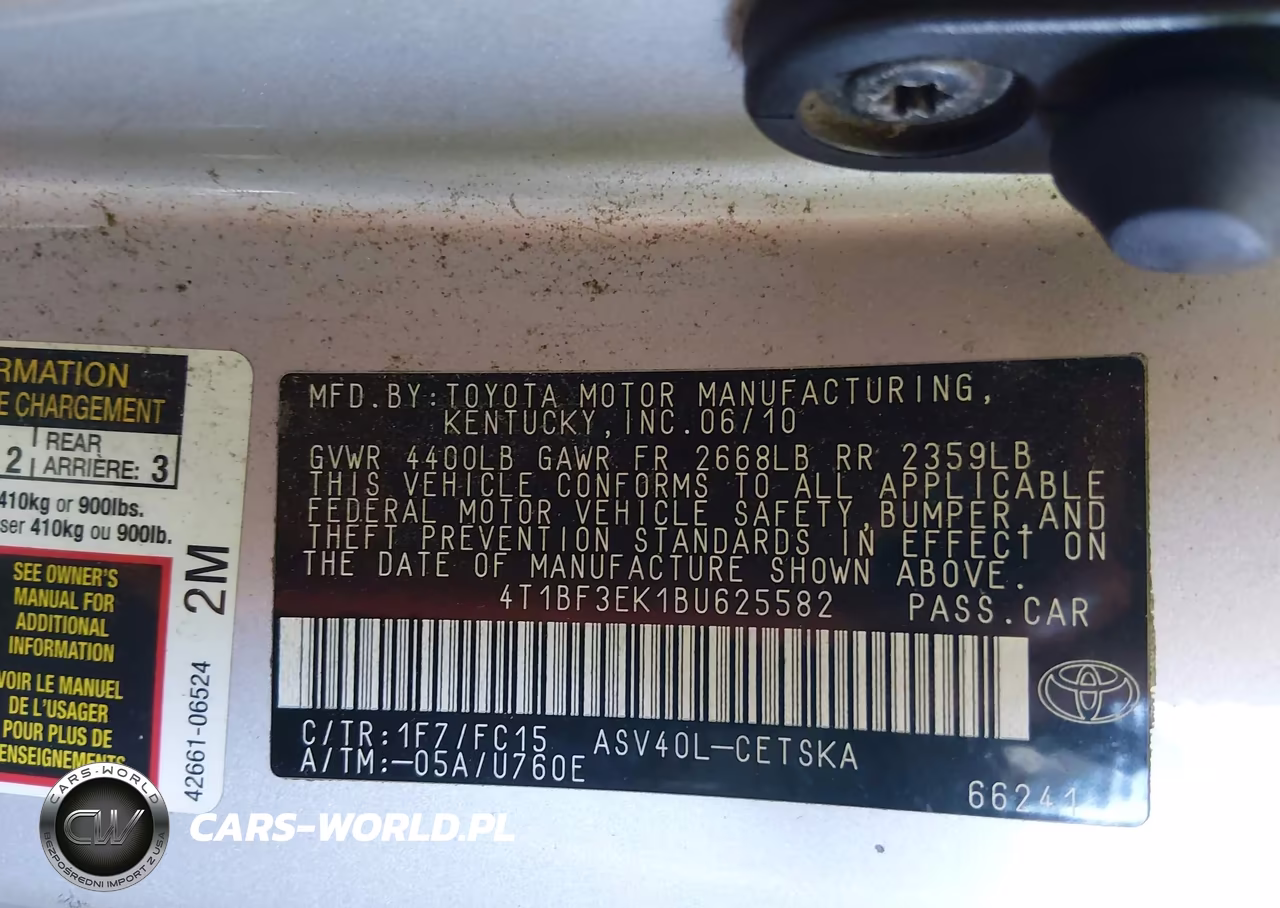 2011 Toyota Camry Se VIN:4T1BF3EK1BU625582 - 9