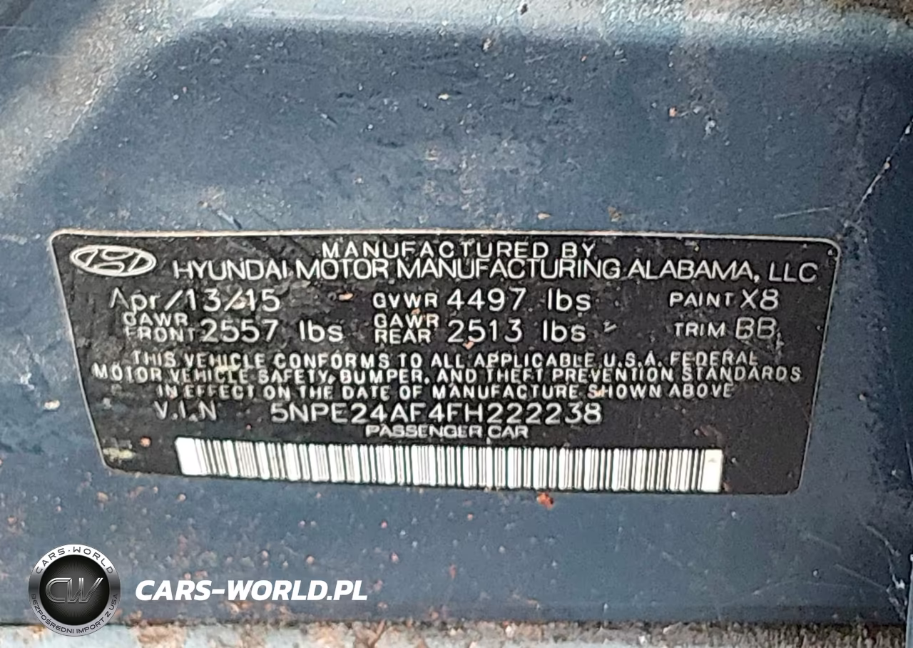 2015 Hyundai Sonata Se VIN:5NPE24AF4FH222238 - 9