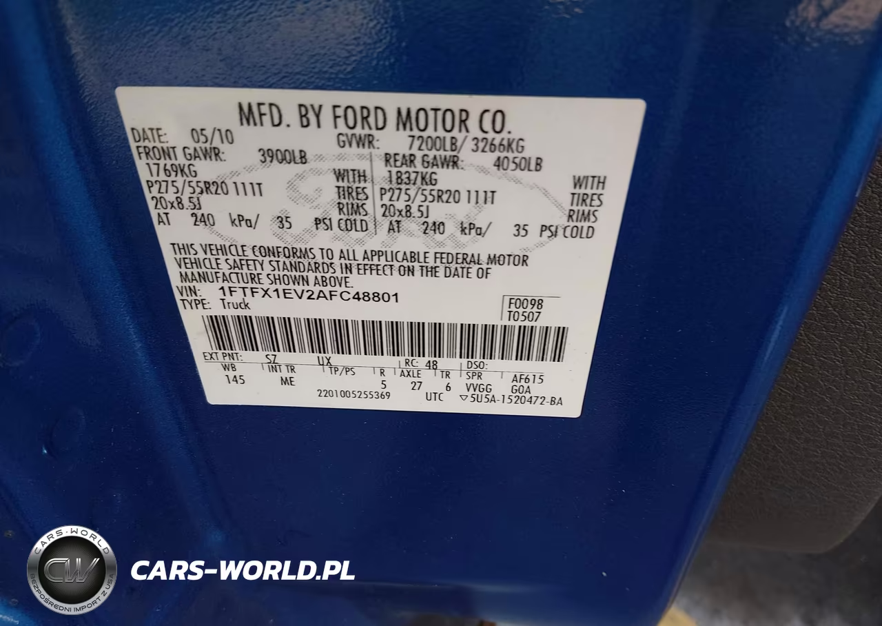 2010 Ford F-150 Fx4-Lariat-Xl-Xlt VIN:1FTFX1EV2AFC48801 - 9