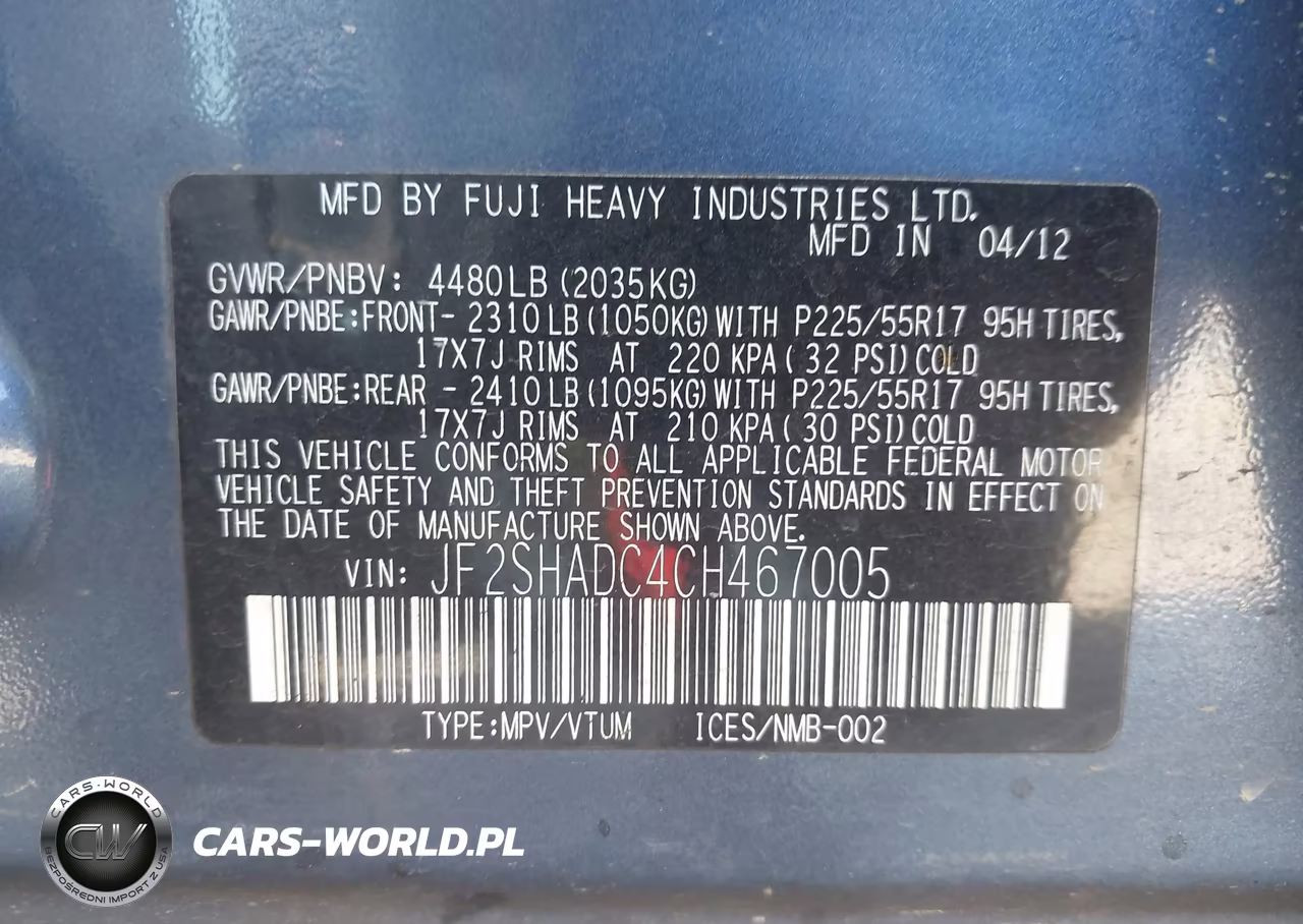 2012 Subaru Forester 2.5X Premium VIN:JF2SHADC4CH467005 - 9