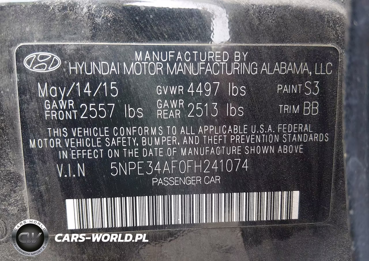 2015 Hyundai Sonata Sport VIN:5NPE34AF0FH241074 - 9