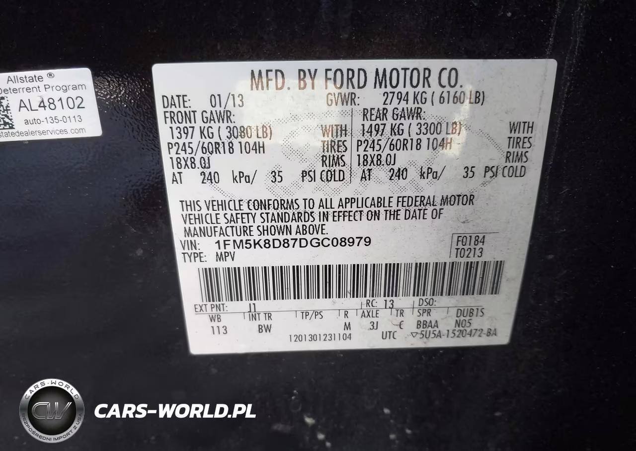 2013 Ford Explorer Xlt VIN:1FM5K8D87DGC08979 - 9