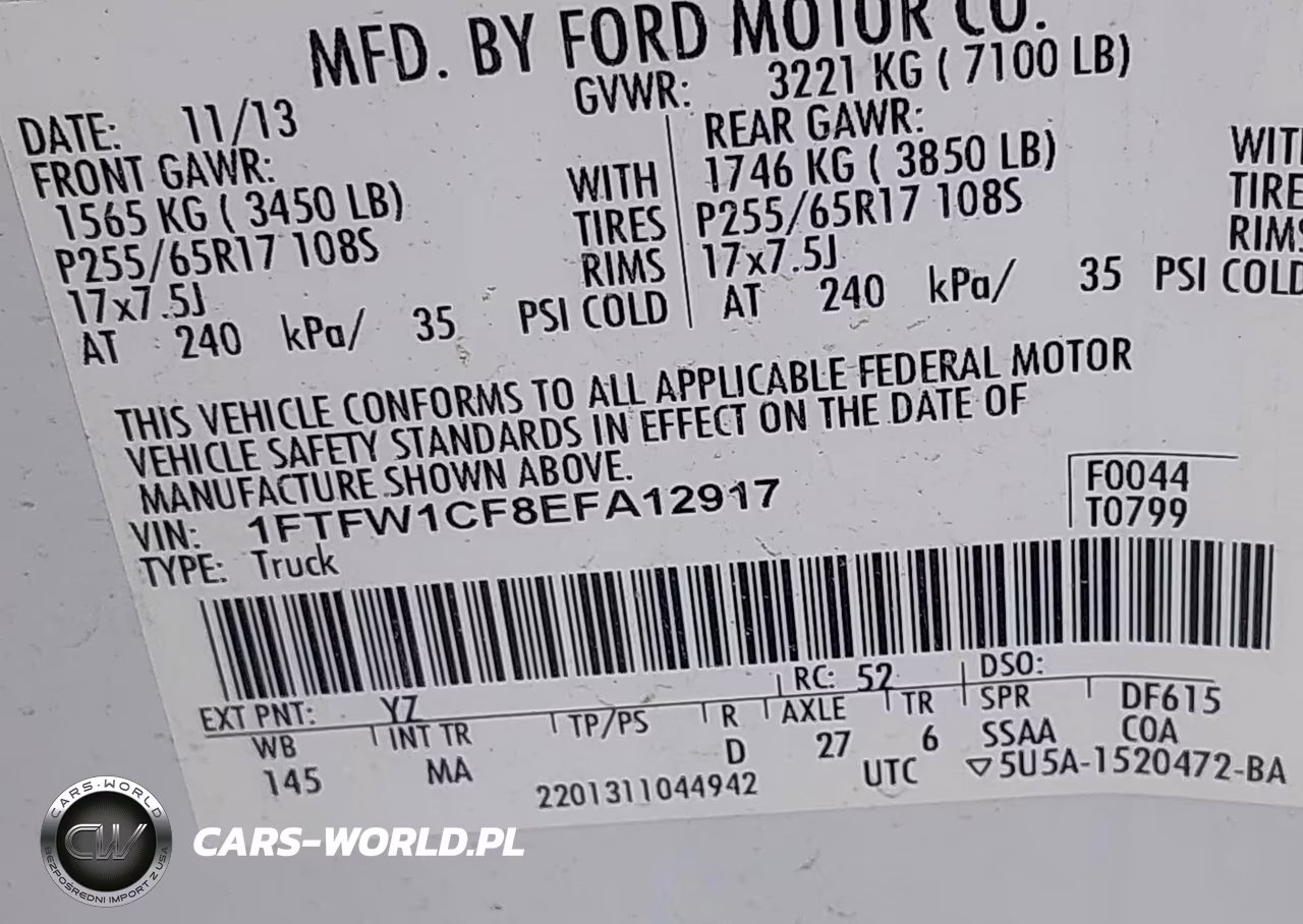 2014 Ford F-150 Xlt VIN:1FTFW1CF8EFA12917 - 9