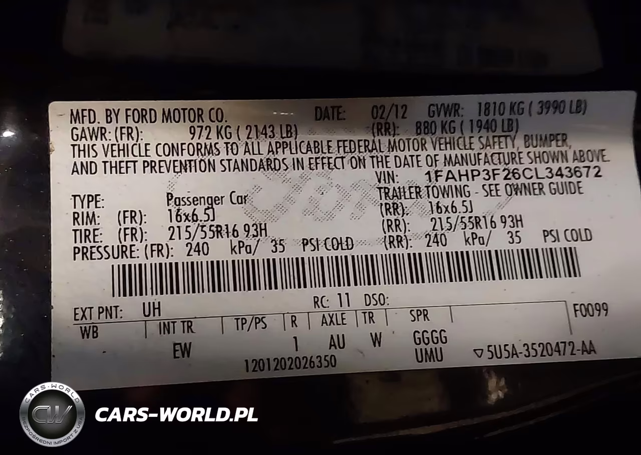 2012 Ford Focus Se VIN:1FAHP3F26CL343672 - 9