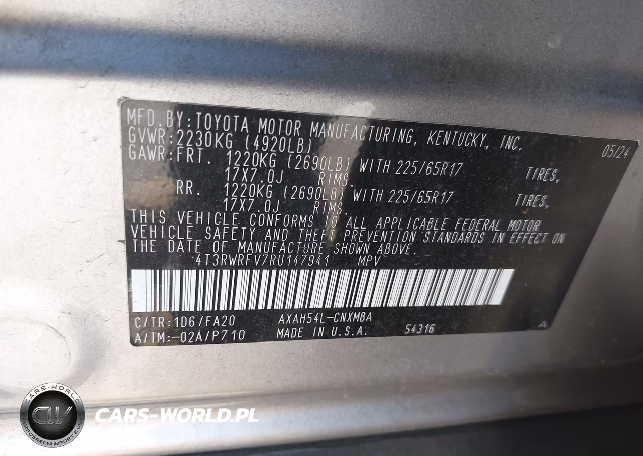 2024 Toyota Rav4 Xle VIN:4T3RWRFV7RU147941 - 9